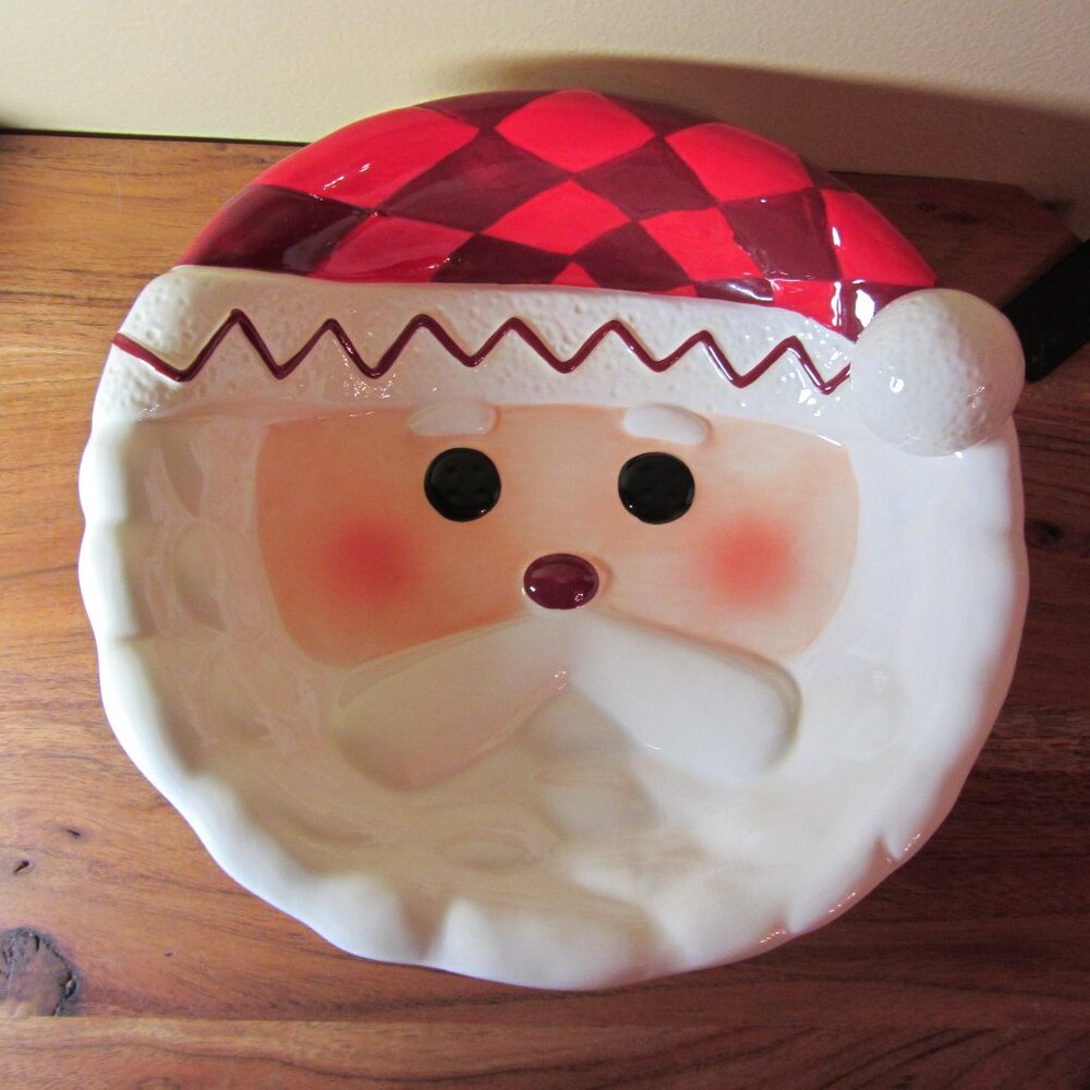 hallmark 3D Santa Claus serving bowl (W3773)